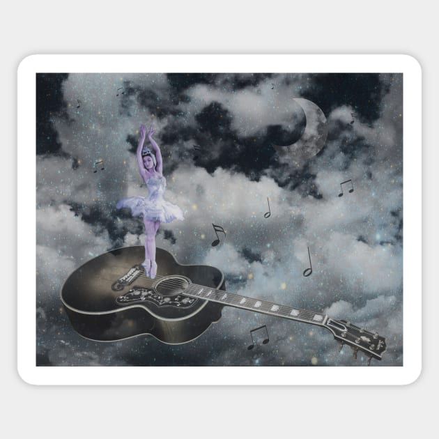 Guitar Nocturne Sticker by Loveday101